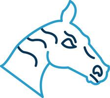 Horse Line Blue Two Color Icon vector