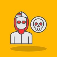 Robber Filled Shadow Icon vector