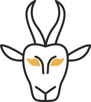 Gazelle Skined Filled Icon vector