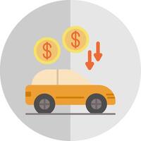 Car Loan Flat Scale Icon vector