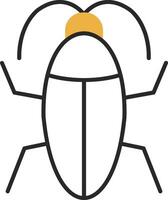 cucaracha desollado lleno icono vector