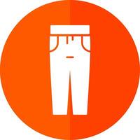 Trousers Glyph Red Circle Icon vector