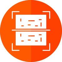 Qr Code Glyph Red Circle Icon vector