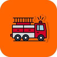 Fire Brigade Filled Orange background Icon vector