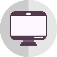 monitor plano escala icono vector