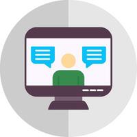 Online Chat Flat Scale Icon vector