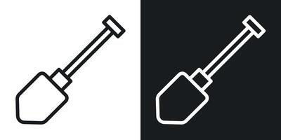 Shovel icon set vector