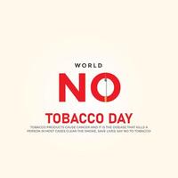 mundo sin tabaco día. mundo sin tabaco día creativo anuncios diseño mayo 31 , 3d ilustración vector