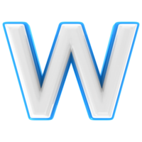 W 3d Text Render png