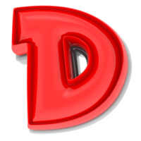 vermelho d 3d texto render png