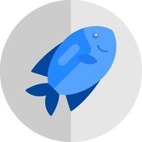 Surgeonfish Flat Scale Icon vector