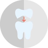 Tooth Cap Flat Scale Icon vector