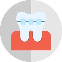 Braces Flat Scale Icon vector