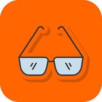 lentes lleno naranja antecedentes icono vector