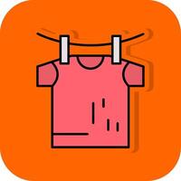 Drying Filled Orange background Icon vector