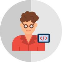 Programmer Flat Scale Icon vector