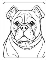 Cute Dog Coloring Pages for kids, Dog illustration, Dog black and white vector