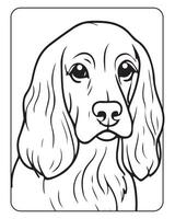 Cute Dog Coloring Pages for kids, Dog illustration, Dog black and white vector