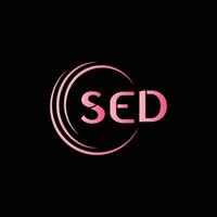 SED Letter Initial Logo Design vector