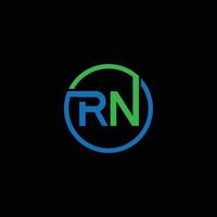 rn letra inicial logo diseño vector