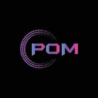 POM Letter Initial Logo Design vector