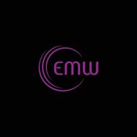 emw letra logo creativo diseño vector
