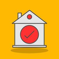 Home Selection Filled Shadow Icon vector