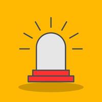 Siren Filled Shadow Icon vector