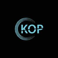 KOP Letter Initial Logo Design vector