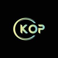 KOP Letter Initial Logo Design vector