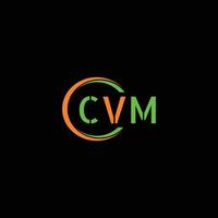 cvm letra inicial logo diseño vector