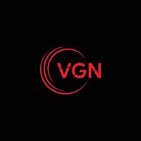 Creative initial letter VGN logo design vector