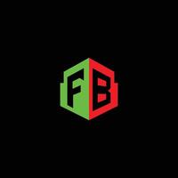 diseño de logotipo de letra fb vector