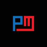 PM Letter Initial Logo Design vector