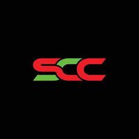 scc letra inicial logo diseño vector