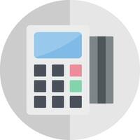 Pos Terminal Flat Scale Icon vector