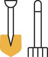 Pitchfork Skined Filled Icon vector