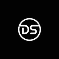 ds letra logo diseño vector