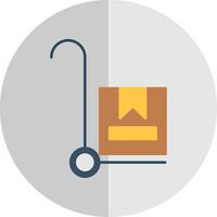 Trolley Flat Scale Icon vector