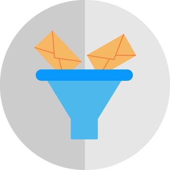 Message Filtering Flat Scale Icon vector