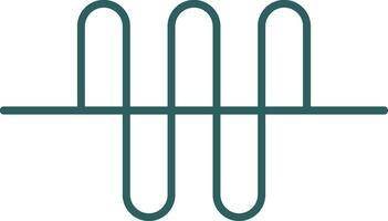 Audio Wave Line Gradient Round Corner Icon vector