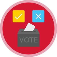 Vote Yes Flat Multi Circle Icon vector