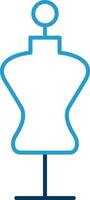 Mannequin Line Blue Two Color Icon vector