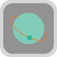 Planet Flat Round Corner Icon vector