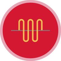 Audio Wave Flat Multi Circle Icon vector