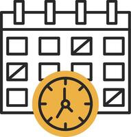 Timetable Skined Filled Icon vector