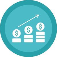 Chart Glyph Multi Circle Icon vector