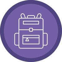 Backpack Line Multi Circle Icon vector