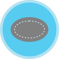 Oval Flat Multi Circle Icon vector