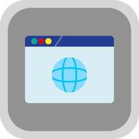 Website Design Flat Round Corner Icon vector